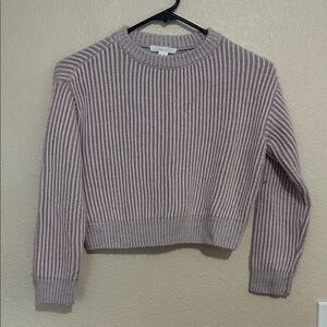 Girls Ribbed Knit Sweater - Pink